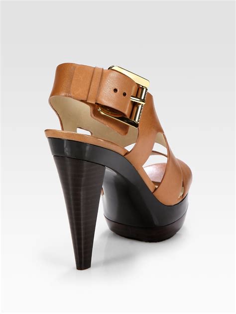 michael kors carla platform sandal|carla leather platform sandal.